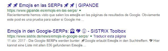 seo ctr emojis serp